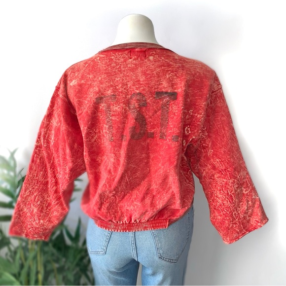 v i n t a g e :: Acid Wash Distressed Sweater Ton Sur Ton - Picture 3 of 15